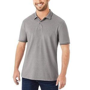 New Mens XXLarge Polo Gray Cotton Pique Member’s Mark